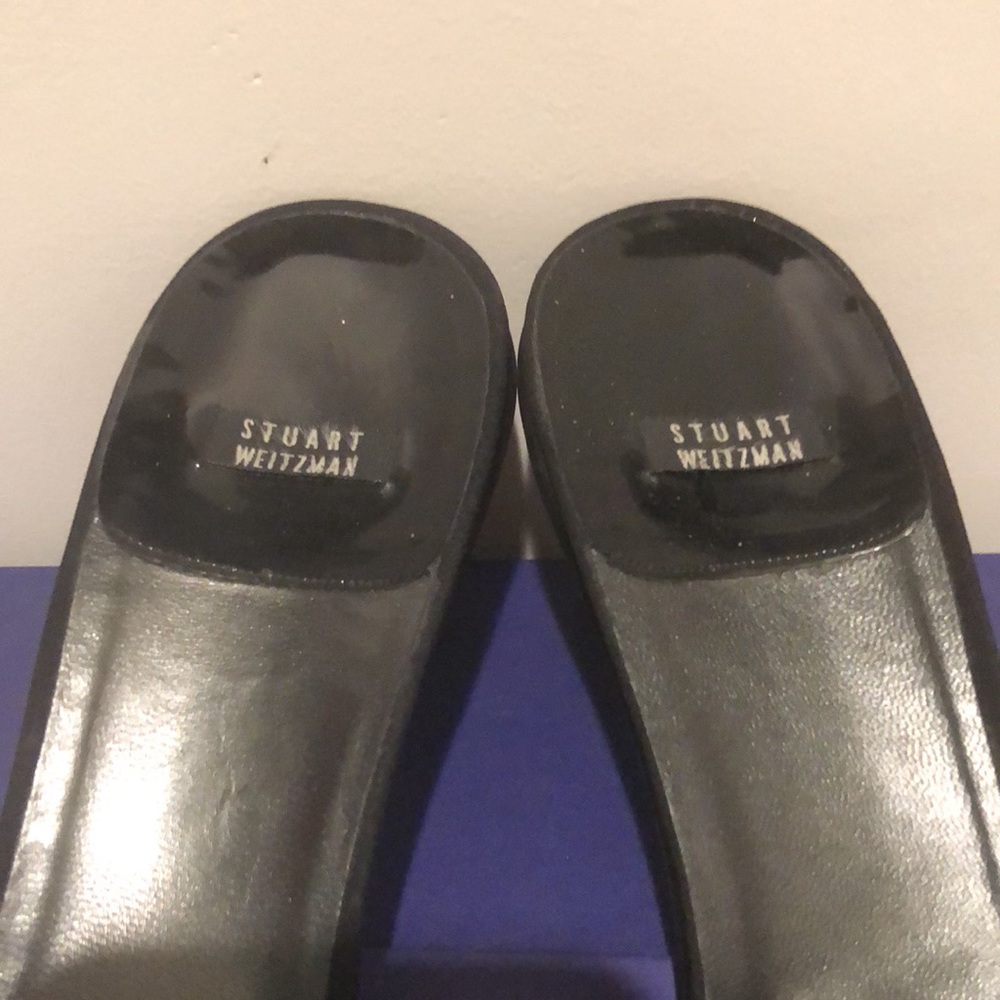 Stuart Weitzman Little Black Slide Size 9b - image 6